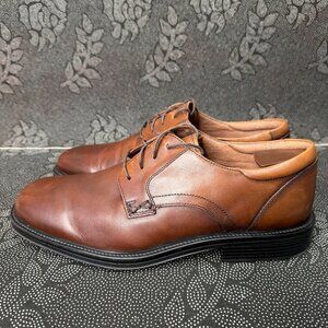 Bostonian Mens Leather Oxford Shoes Brown Size 12M